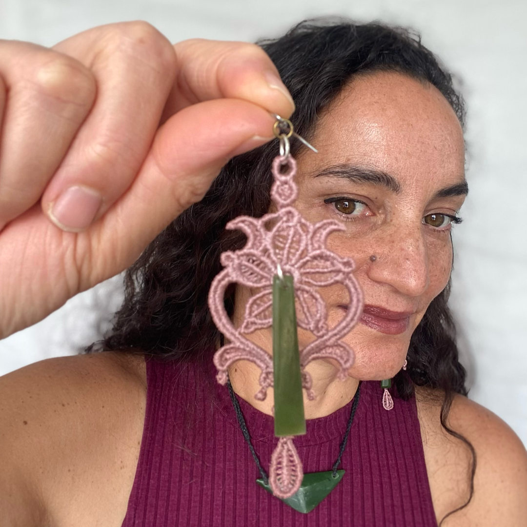 Elegant Pounamu vintage earrings