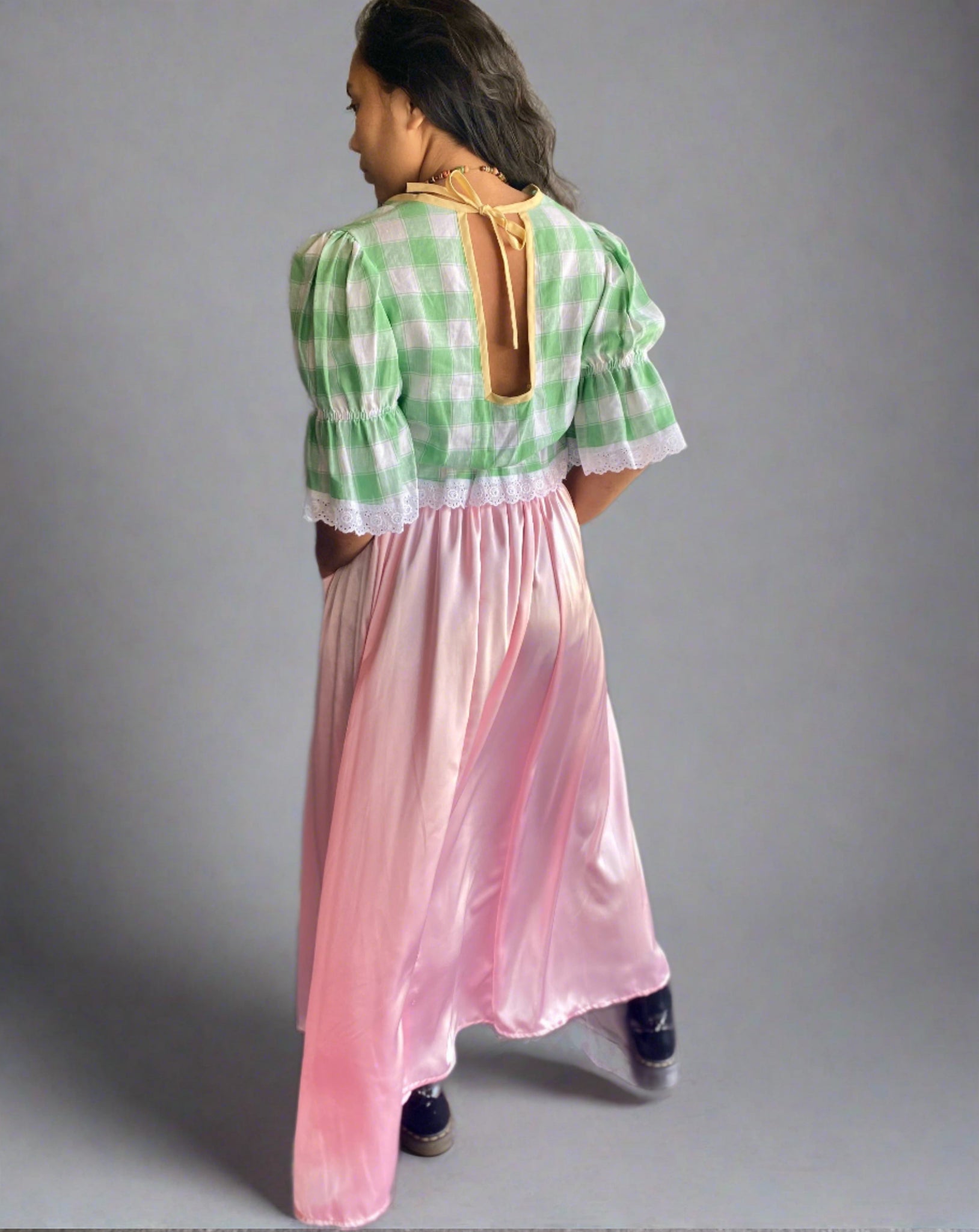 Milly A-line satin skirt