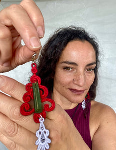 Elegant Pounamu vintage earrings