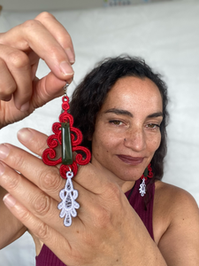 Elegant Pounamu vintage earrings