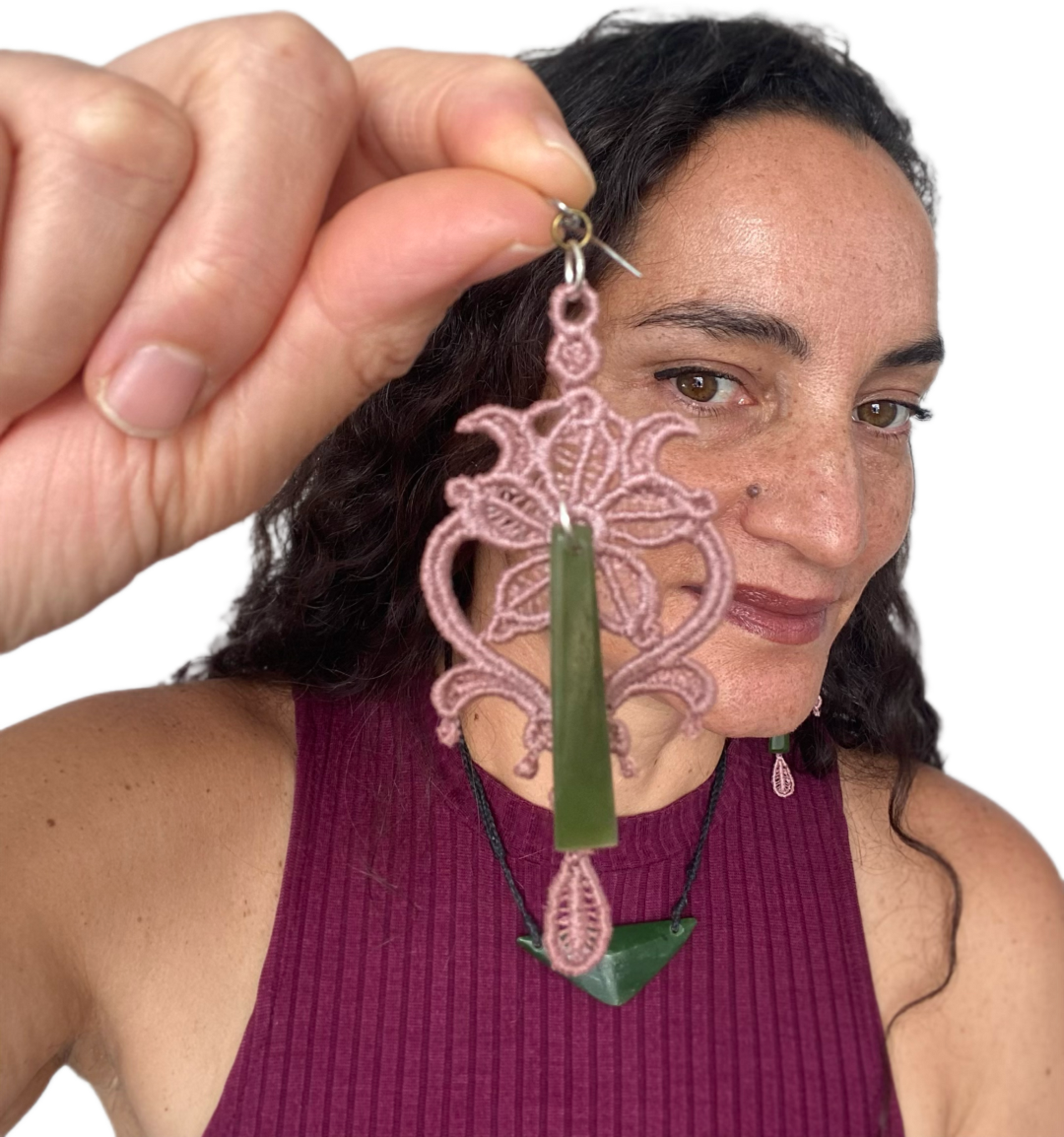 Elegant Pounamu vintage earrings