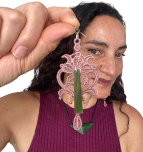 Elegant Pounamu vintage earrings