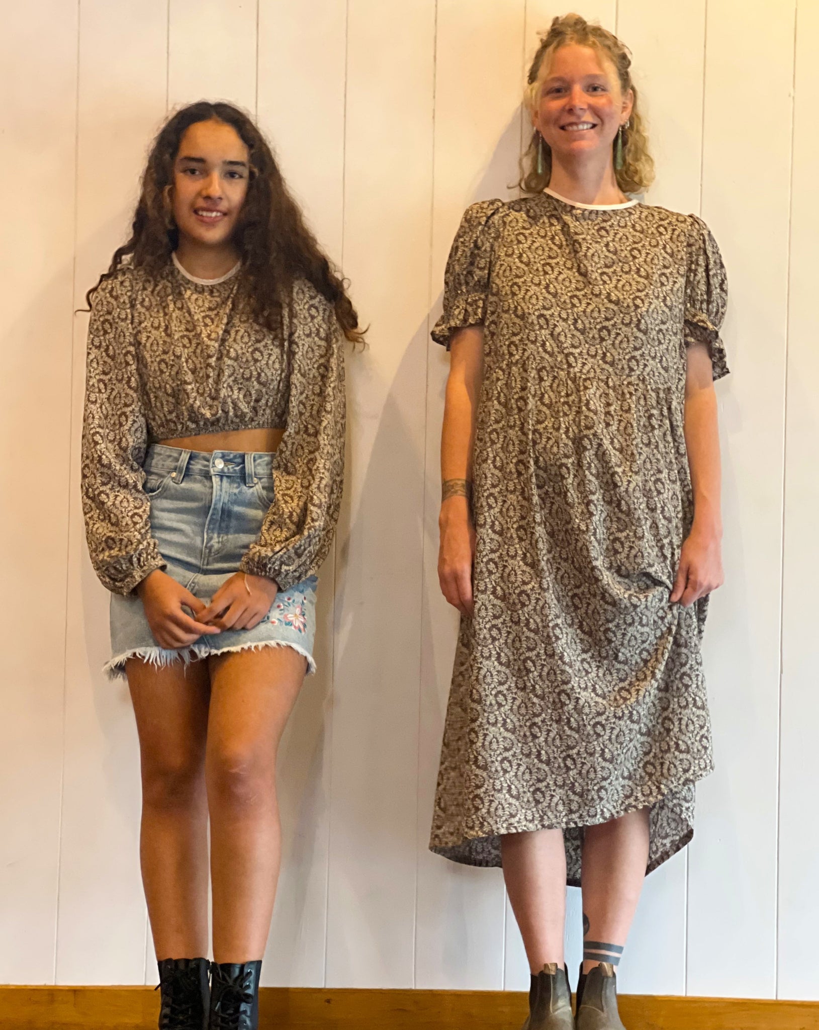 Upcycled denim skirt